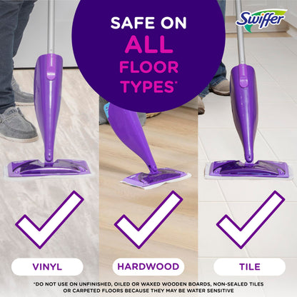 Swiffer WetJet Multi-Purpose and Hardwood Liquid Floor Cleaner Solution Refill, with Gain Scent (2 count, 42.2 fl oz each)