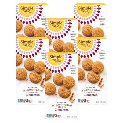 Simple Mills Almond Flour Crunchy Cookies, Chocolate Chip - Gluten Free, Vegan, Healthy Snacks, Made with Organic Coconut Oil, 5.5 Ounce (Pack of 1)