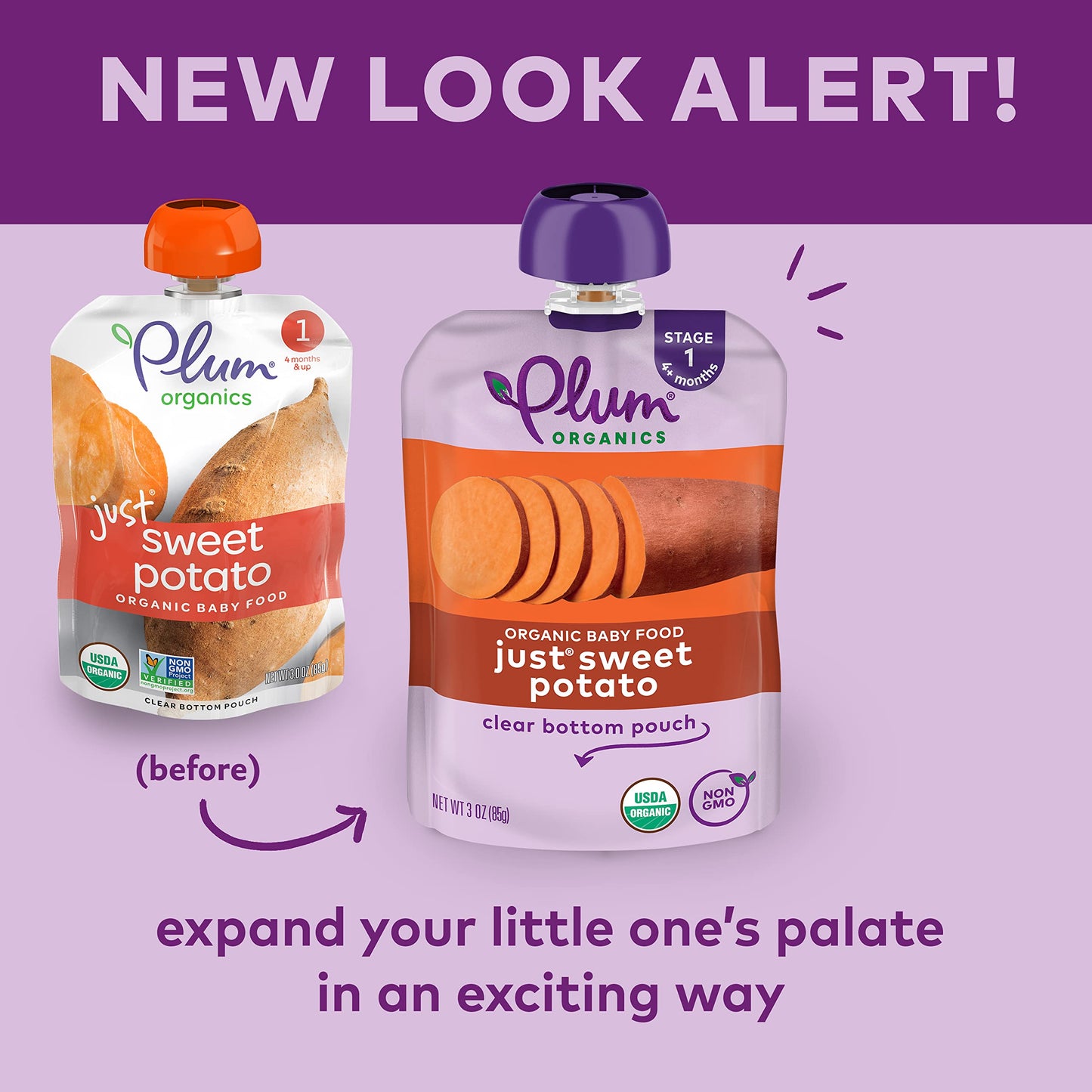 Plum Organics | Stage 1 | Organic Baby Food Meals [4+ Months] | Just Prunes | 3.5 Ounce Pouch (Pack Of 12) Packaging May Vary