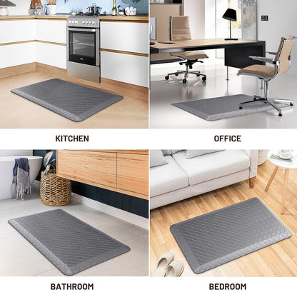 HappyTrends Floor Mat Cushioned Anti-Fatigue ,17.3"x28",Thick Waterproof Non-Slip Mats and Rugs Heavy Duty Ergonomic Comfort Rug for Kitchen,Floor,Office,Sink,Laundry,Black