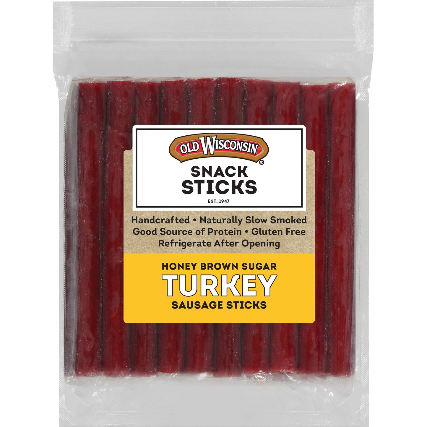 Old Wisconsin Turkey Sausage Snack Sticks, Naturally Smoked, Ready to Eat, High Protein, Low Carb, Keto, Gluten Free, 28 Ounce Resealable Package