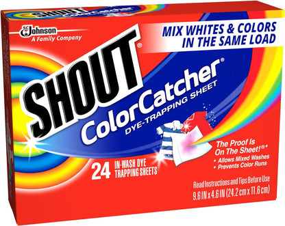 SHOUT Color Catcher, Dye-Trapping Sheets, 24 Sheets