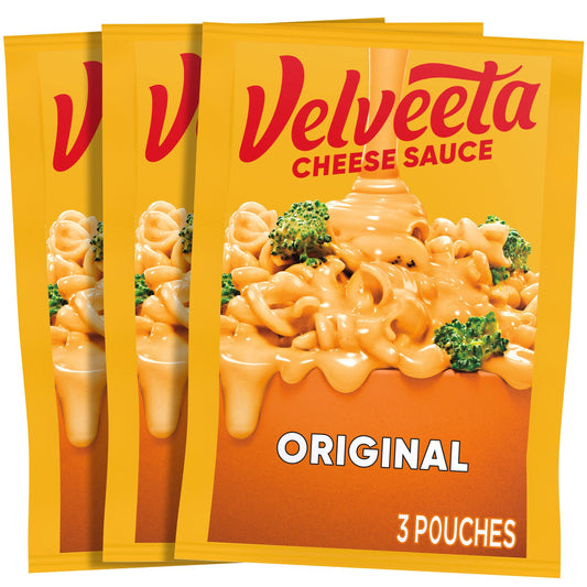 Velveeta Original Cheese Sauce, 12 Ounce bag contains 3-4 Ounce pouches