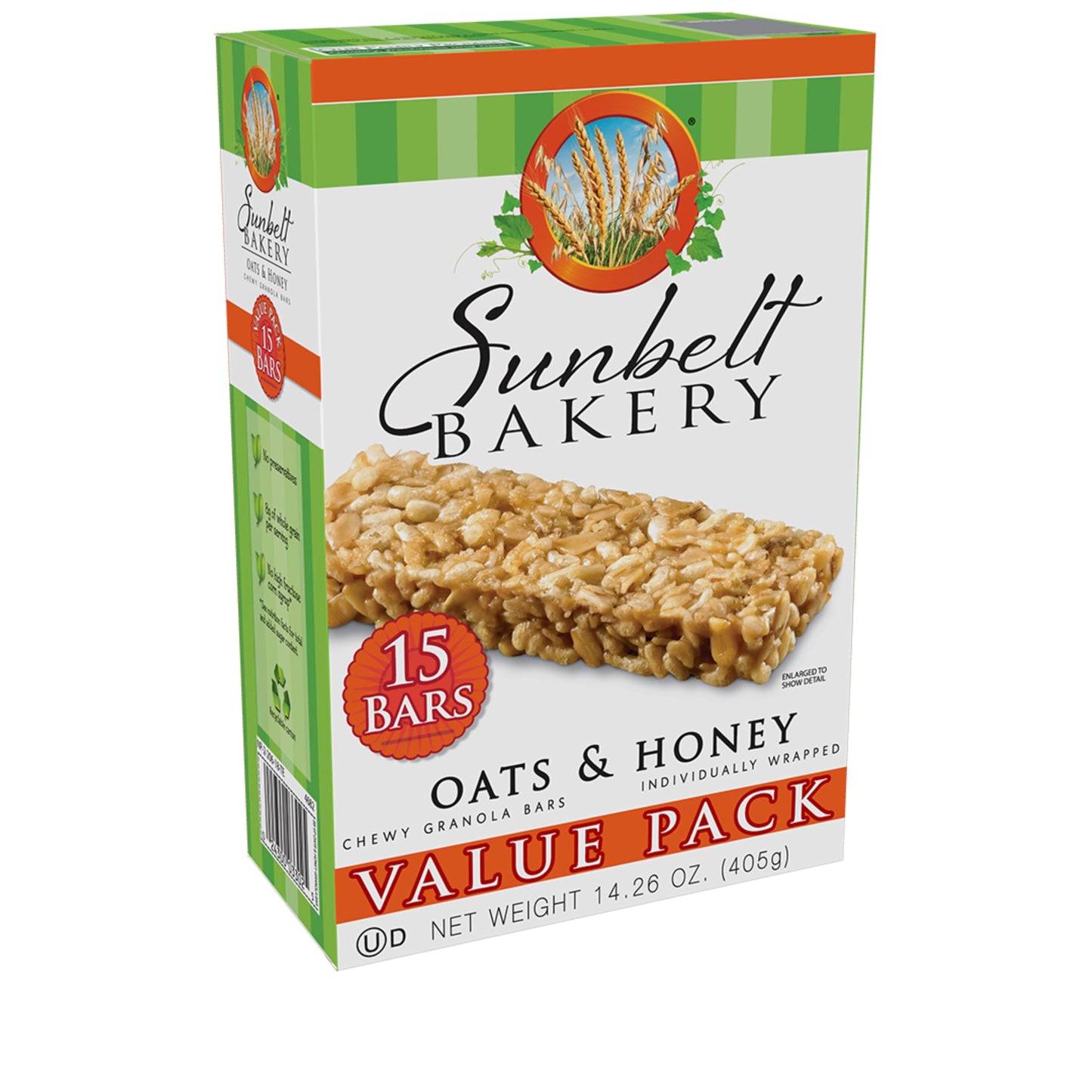 Sunbelt Bakery Oats & Honey Chewy Granola Bars, 15-1.0 OZ Bars (1 Box)