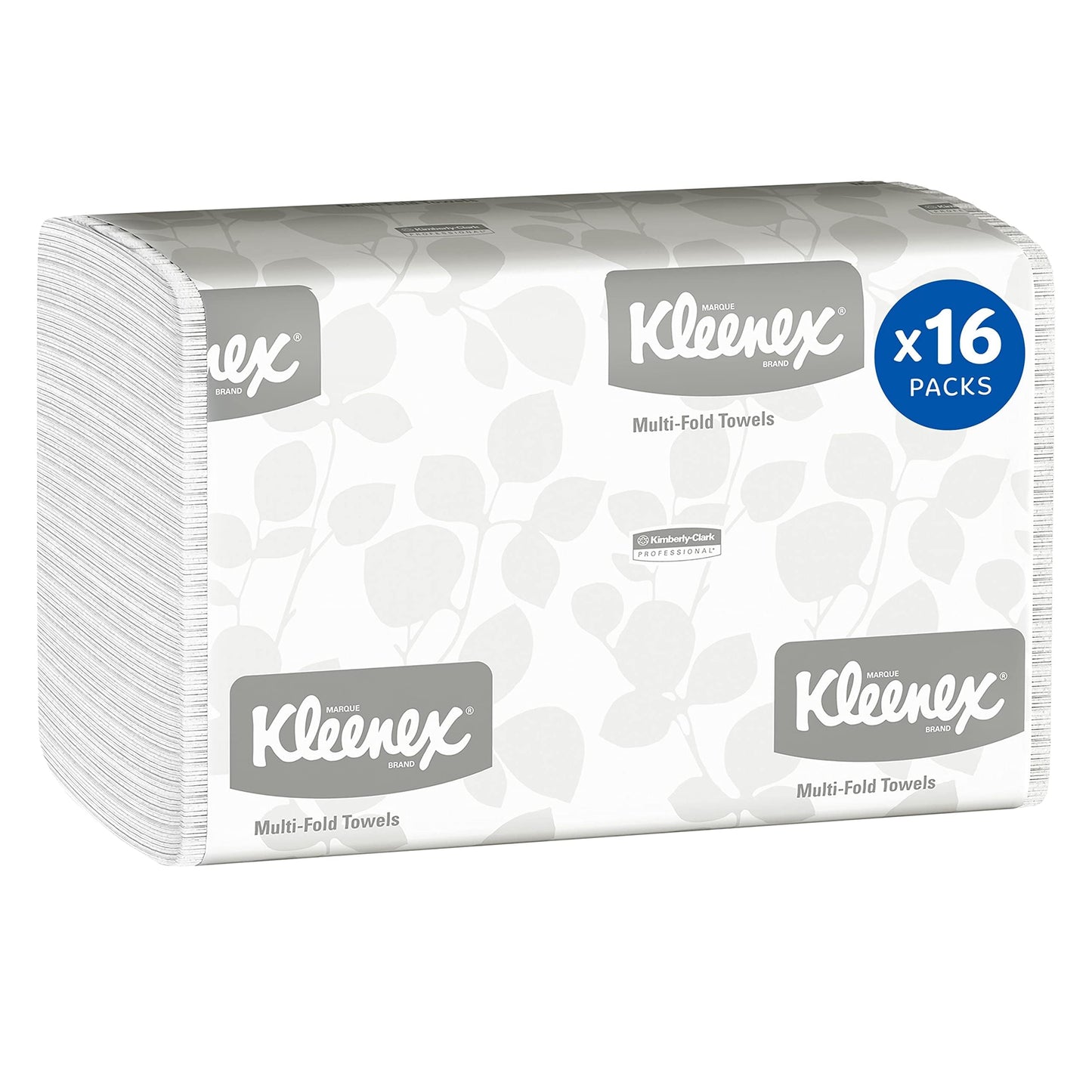 Kleenex Multifold Hand Paper Towels, Bulk (01890), Soft and Absorbent, 9.2" x 9.4" sheets, White, (150 Sheets/Pack, 16 Packs/Case, 2,400 Sheets/Case)