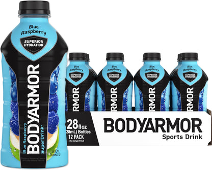 BODYARMOR Sports Drink Sports Beverage, Strawberry Banana, Coconut Water Hydration, Natural Flavors With Vitamins, Potassium-Packed Electrolytes, Perfect For Athletes, 12 Fl Oz (Pack of 8)