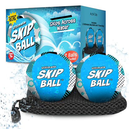 Activ Life The Ultimate Skip Ball – Water Bouncing Ball (2 Pack) Create Lasting Memories with Your Friends & Family at The Beach, Lake or Pool - Great for All Ages