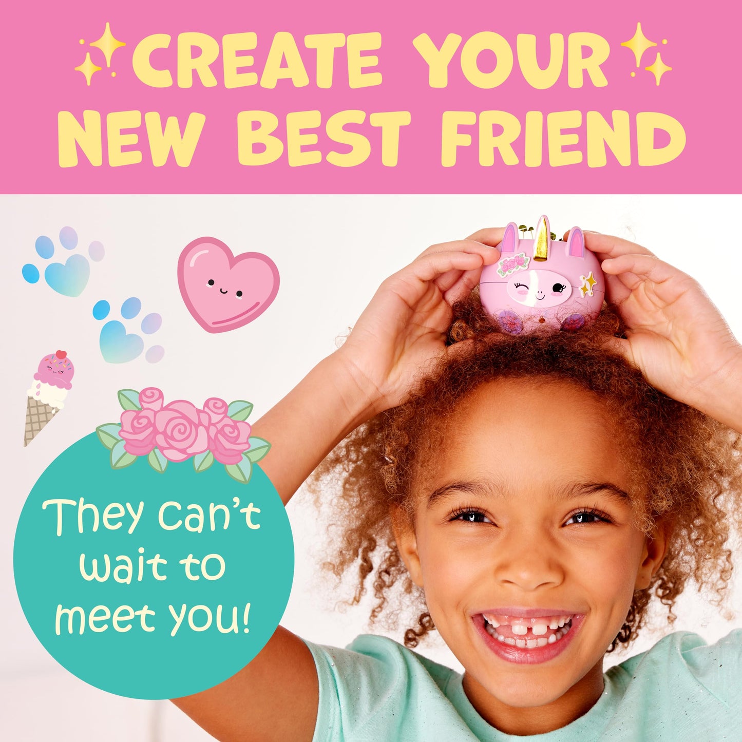 Creativity for Kids Plant-A-Pet: Kitty - Arts and Crafts for Kids Ages 6-8+, Gifts for Girls and Stocking Stuffers for Kids, Boy and Girl Toys, Chia Seed Plant Pet for Kids