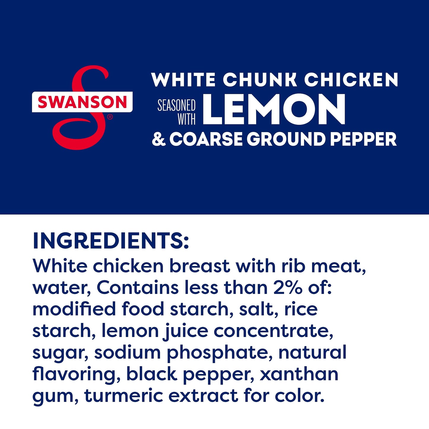 Swanson White Premium Chunk Canned Chicken Breast in Water, Fully Cooked Chicken, 4.5 OZ Can (Pack of 4)