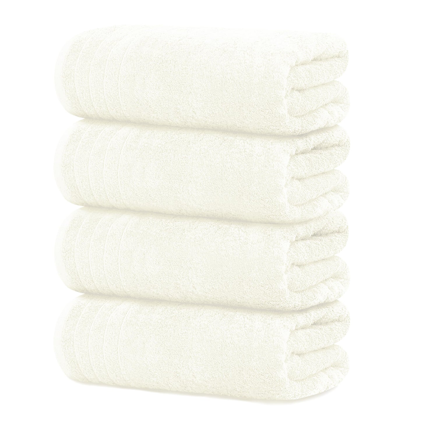 Tens Towels Large Bath Towels, 100% Cotton, 30 x 60 Inches Extra Large Bath Towels, Lighter Weight, Quicker to Dry, Super Absorbent, Perfect Bathroom Towels (Pack of 4)