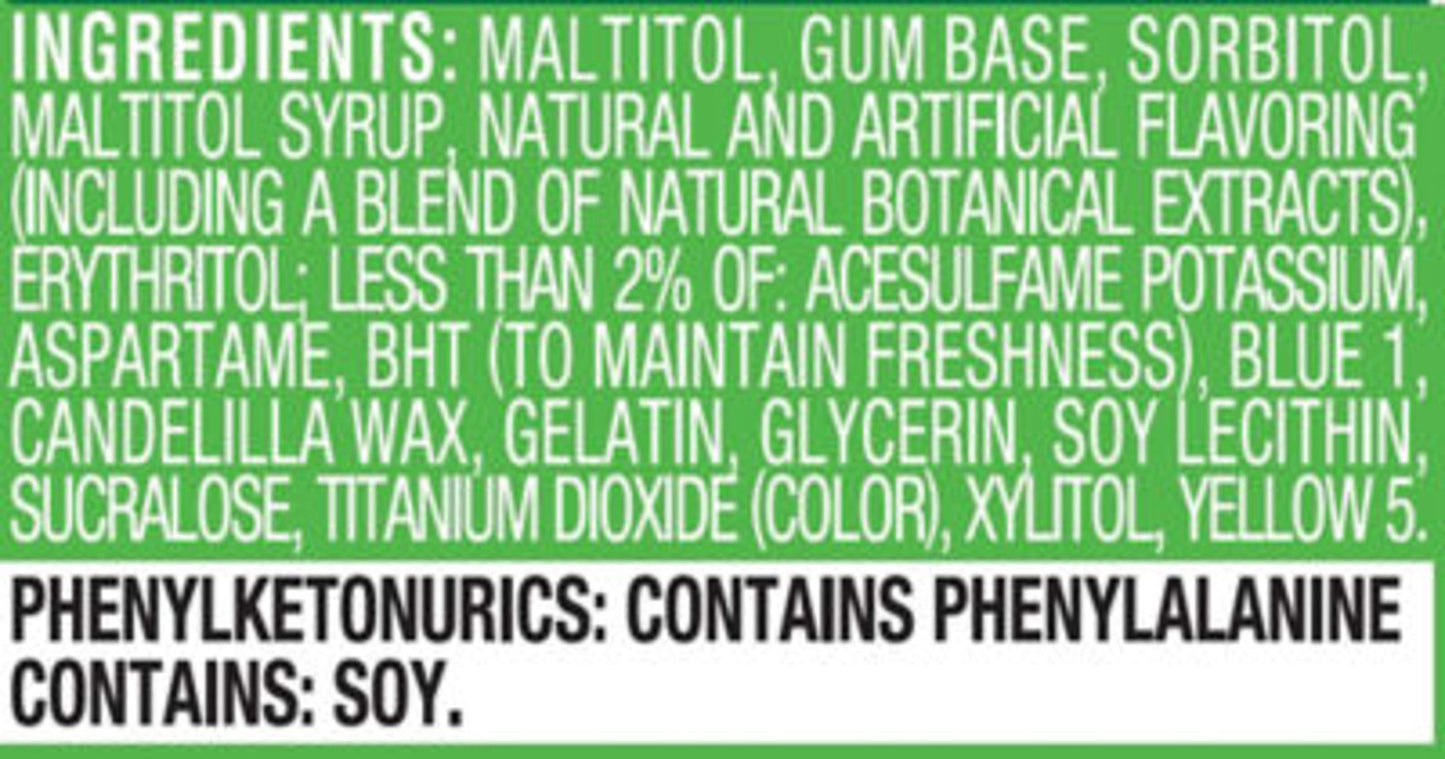 Dentyne Pure Mint with Herbal Accents Sugar Free Gum, 10 Packs of 9 Pieces (90 Total Pieces)