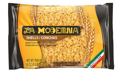 La Moderna Shells Pasta, Noodles, Durum Wheat, Protein, Fiber, Vitamins, 7 Oz