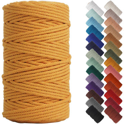 NOANTA Natural Macrame Cord 3mm x 109Yards, Beige Macrame Rope, Cotton Cord for Wall Hanging, Plant Hangers, Christmas Crafts, Knitting