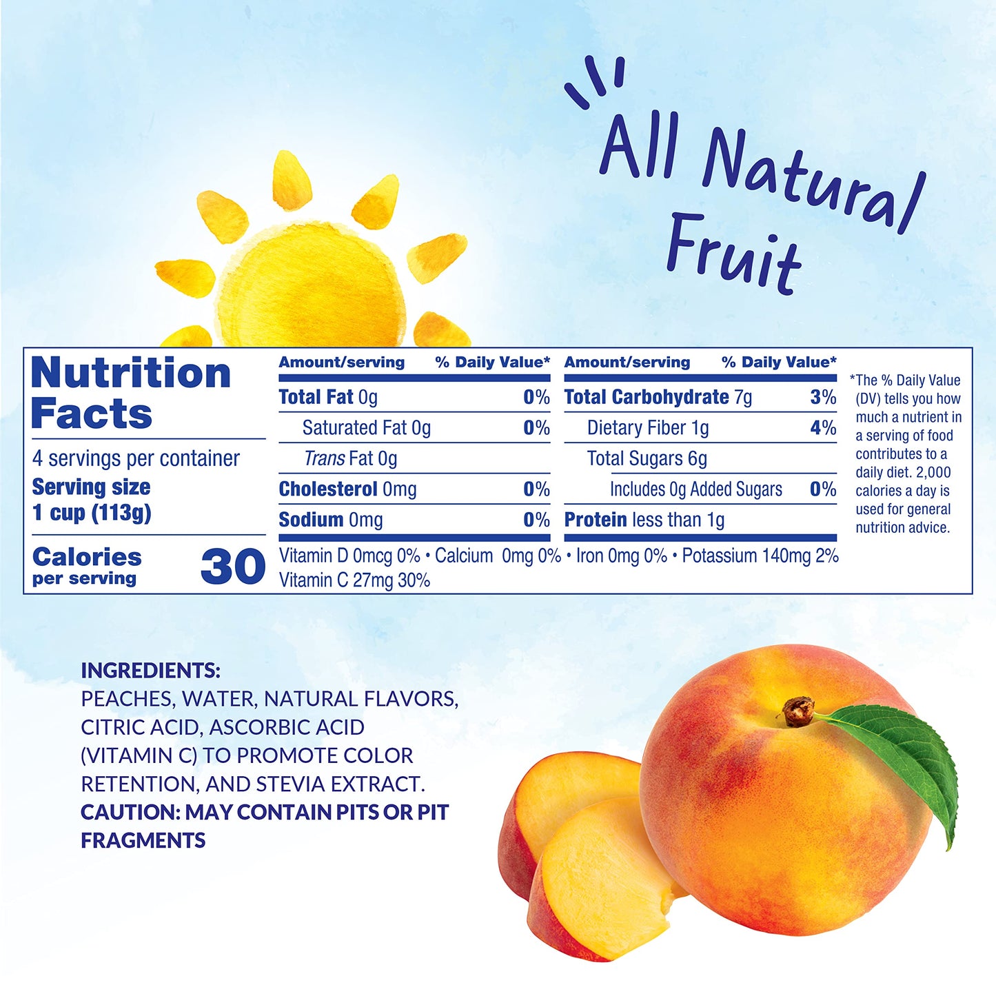 Dole Fruit Bowls Diced Peaches in 100% Juice Snacks, 4oz 12 Total Cups, Gluten & Dairy Free, Bulk Lunch Snacks for Kids & Adults