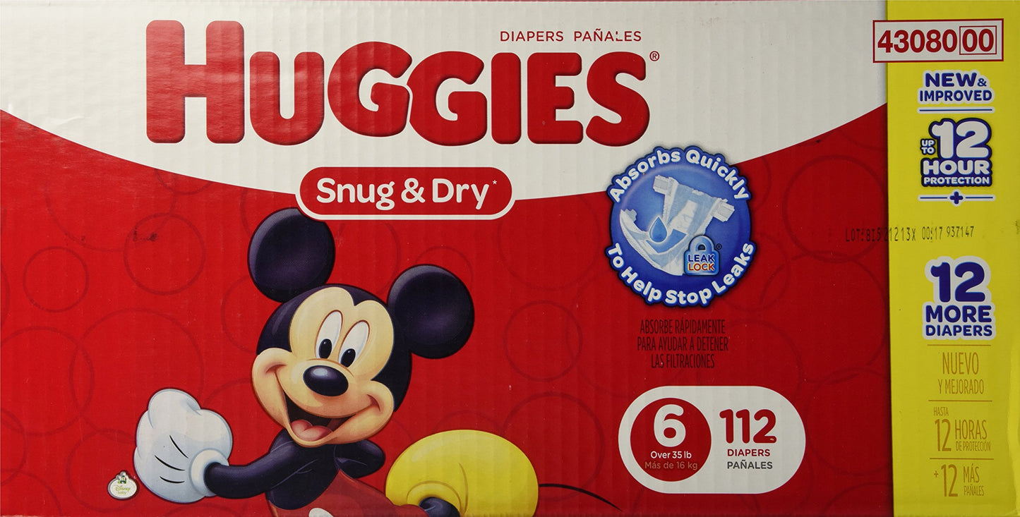 Huggies Size 2 Diapers, Snug & Dry Baby Diapers, Size 2 (12-18 lbs), 100 Count, Packaging May Vary