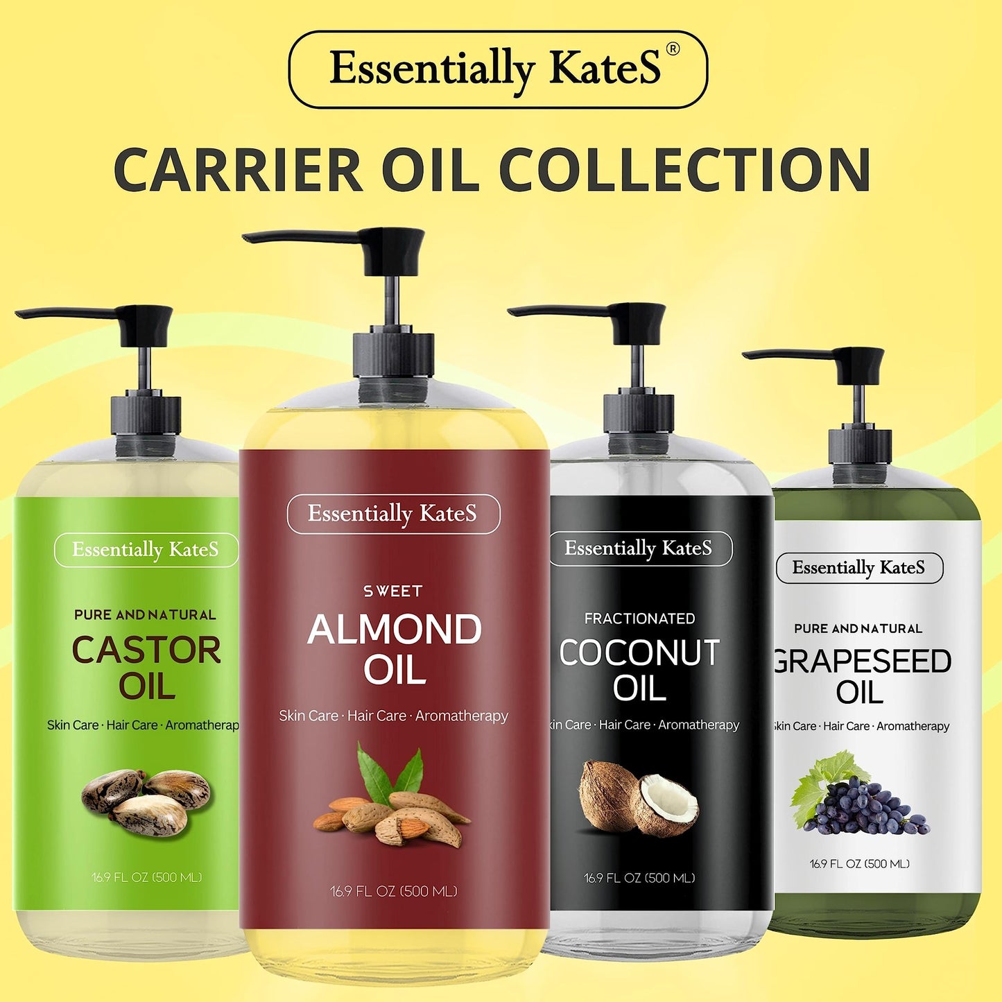 Sweet Almond Oil 16 oz - 100% Pure and Natural and Cold Pressed