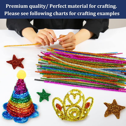 Pipe Cleaners, Pipe Cleaners Craft, Arts and Crafts, Crafts, Craft Supplies, Art Supplies (200 Multi-Color Pipe Cleaners)…