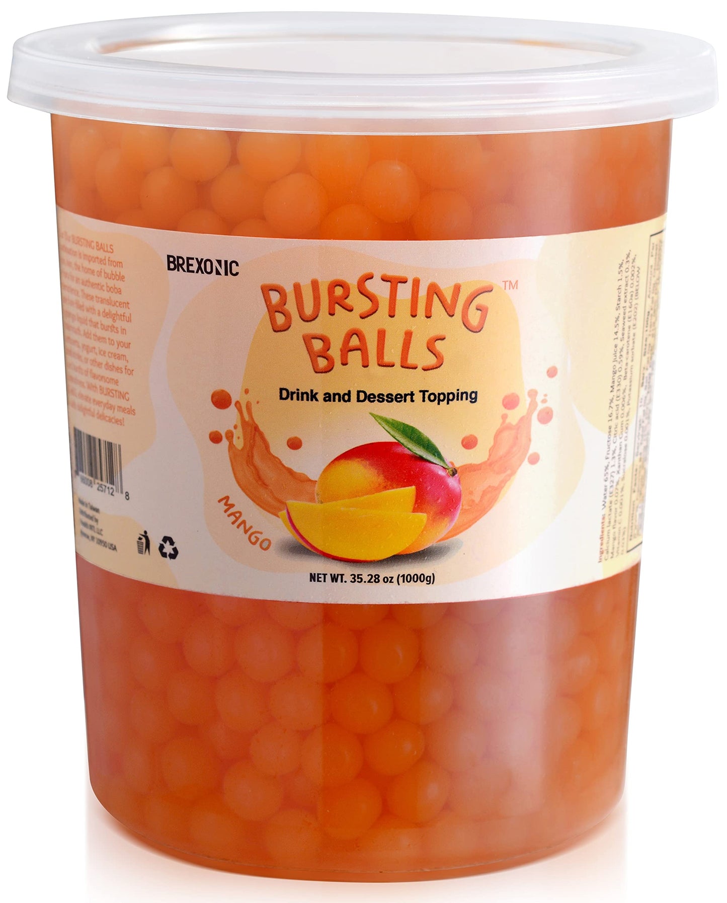 Strawberry Boba Pearls, Strawberry Popping Boba Bursting Boba, Strawberry Bubble Tapioca Pearls For Bubble Tea 1 Pound (Strawberry, 1 LB Pack of 1)