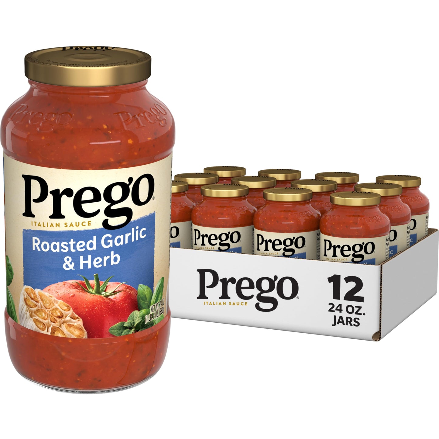 Prego Chunky Tomato with Garlic and Onion Pasta Sauce, 24 Oz Jar