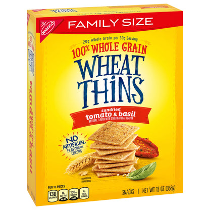 Wheat Thins Original Whole Grain Wheat Crackers, Party Size, 20 oz Box