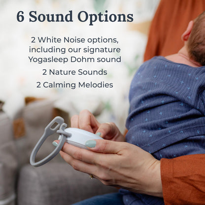 Yogasleep Hushh Portable White Noise Sound Machine For Baby, 3 Soothing Natural Sounds With Volume Control, Compact Size, Noise Canceling For Sleep Aid, Office Privacy, & Meditation, Registry Gift