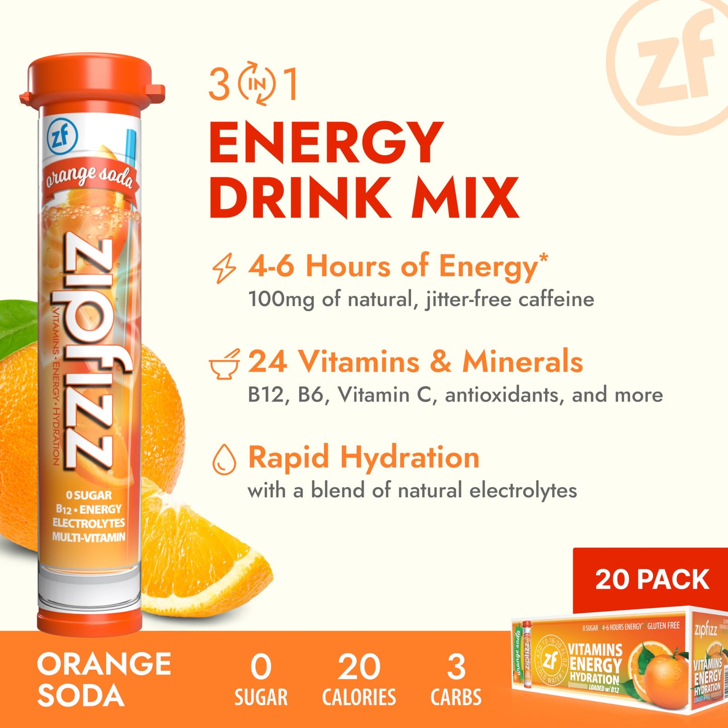 Zipfizz Energy Drink Mix, Electrolyte Hydration Powder with B12 and Multi Vitamin, Berry (12 Count)