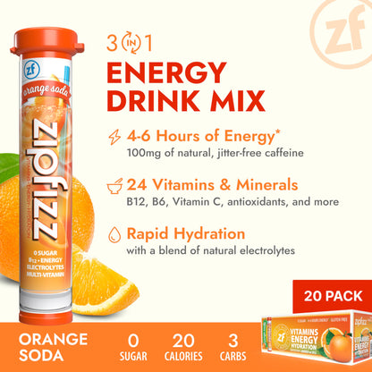 Zipfizz Energy Drink Mix, Electrolyte Hydration Powder with B12 and Multi Vitamin, Berry (12 Count)