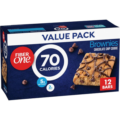 Fiber One Chocolate Chip Cookie Brownies 12 Count, 10.6 OZ