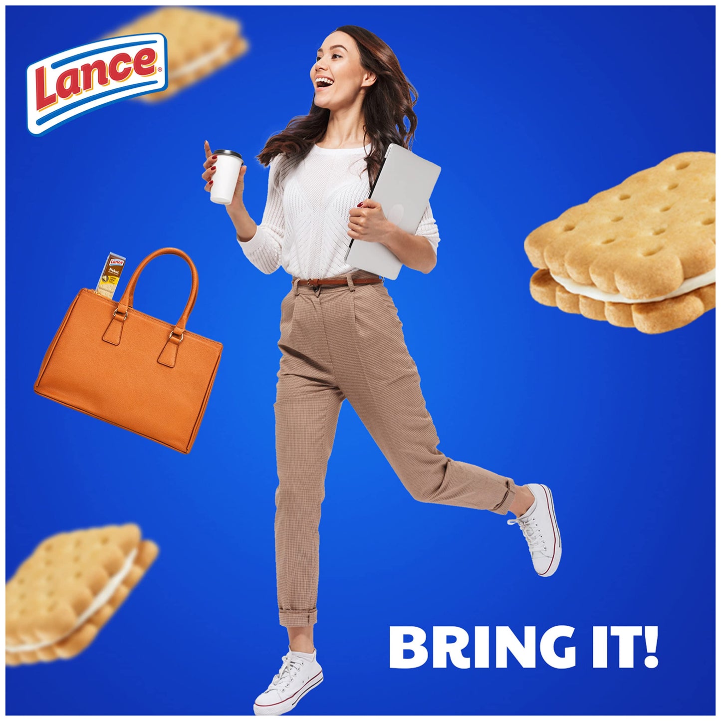 Lance Sandwich Crackers, Captain's Wafer Grilled Cheese, 10 Individual Packs, 6 Sandwiches Each