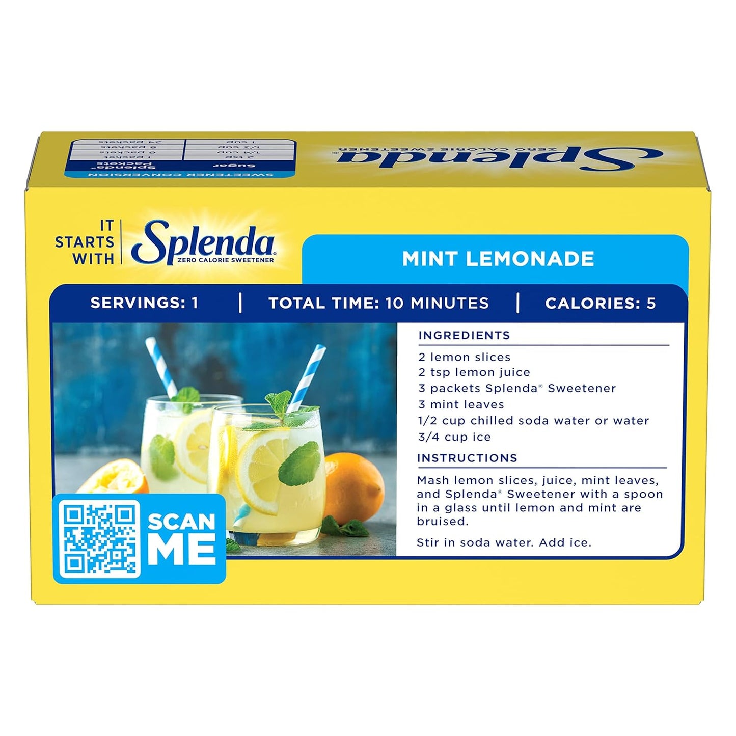 SPLENDA Zero Calorie Sweetener, 200 Count Packets