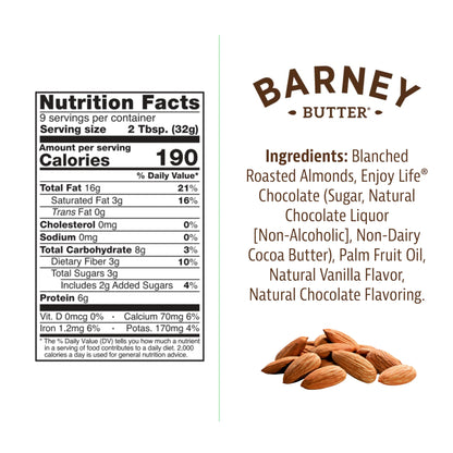 Barney Butter Almond Butter, Smooth, 16 Ounce Jar, Skin-Free Almonds, No Stir, Non-GMO, Gluten Free, Keto, Paleo, Vegan