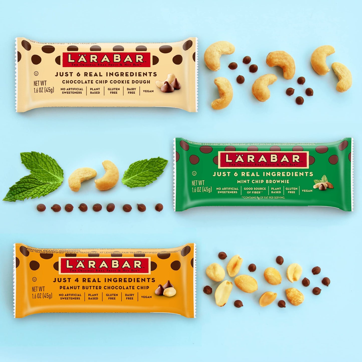 Larabar Cashew Cookie, Gluten Free Vegan Fruit & Nut Bars, 1.7 oz, 18 ct