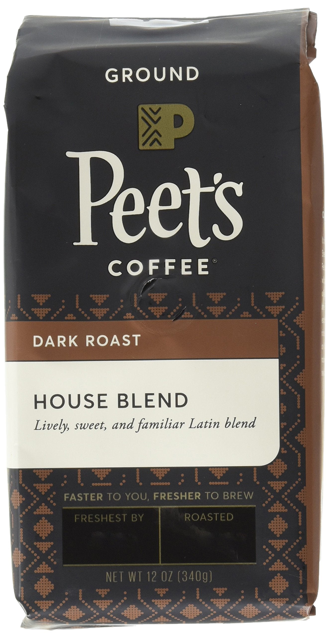 Peet's Coffee Major Dickason's Blend, Dark Roast Ground Coffee, 20 oz