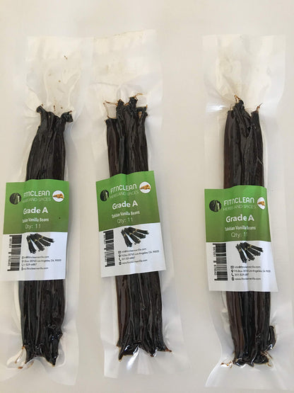 50 Organic Grade A Madagascar Vanilla Beans. Certified USDA Organic for Extract and all things Vanilla by FITNCLEAN VANILLA. ~5" Bulk Fresh Bourbon NON-GMO Pods.