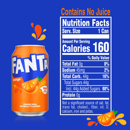 Fanta Orange, 16.9 Fl Oz, Pack of 6