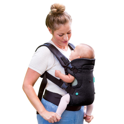 Infantino Flip Advanced 4-in-1 Carrier - Ergonomic, convertible, face-in and face-out front and back carry for newborns and older babies 8-32 lbs