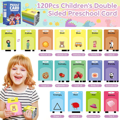 Talking Flash Cards,Kids Toddler Flash Cards with 240 Sight Words,Montessori Toys,Autism Sensory Toys,Speech Therapy Toys,Learning Educational Toys Gifts for Age 1 2 3 4 5 Years Old Boys and Girls