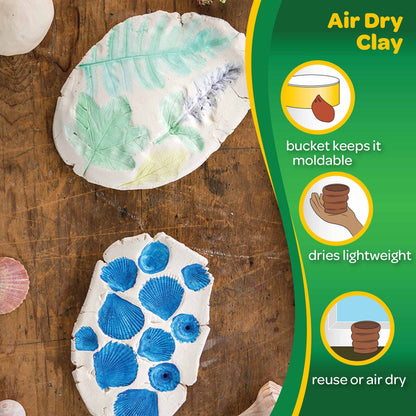 Crayola Air Dry Clay for Kids - White, Modeling Clay for Kids, Arts & Crafts, School Supplies, Teacher Classroom Must Have, 25lb