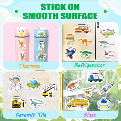 3 Sets Sticker Books for Toddler 1-3, 118 Pcs Reusable Stickers Vehicles, Farm, Space Theme Sticker Books for Girls Boys Preschool Education Learning Toys for Kids 2 3 4 Year Old