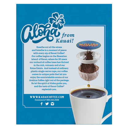 Kauai Coffee Na Pali Coast Dark Roast - Compatible with Keurig Pods K-Cup Brewers (1 Pack of 12 Single-Serve Cups)