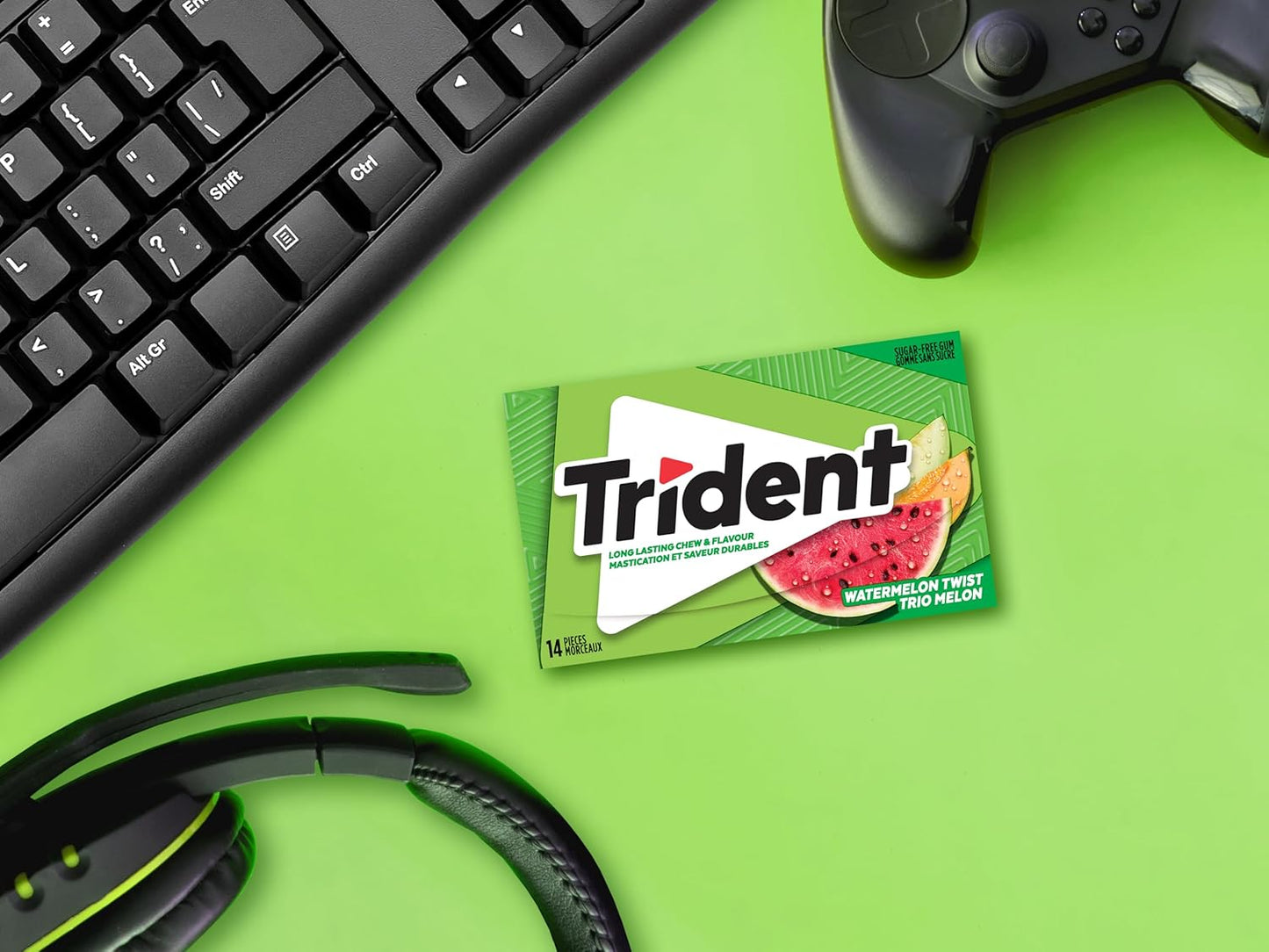 Trident Sugar Free Watermelon Twist Gum, 12 Pack (14 Pieces Each) (Imported from Canada)