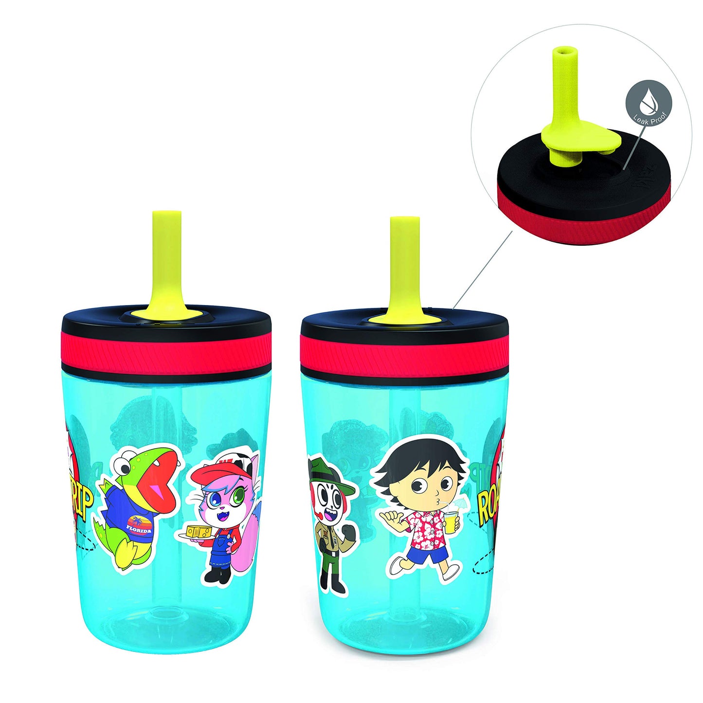 Zak Designs 15oz Bluey Kelso Tumbler Set, BPA-Free Leak-Proof Screw-On Lid with Straw Made of Durable Plastic and Silicone, Perfect Bundle for Kids, 2 Count (Pack of 1)