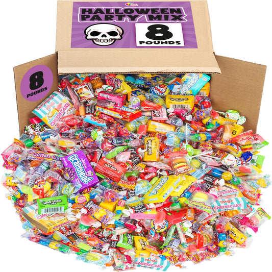 Big Bulk Candy - 8 Pounds - Halloween Individually Wrapped Candies - Trick Or Treat Candies - Piñata Filler Stuffers - Assorted Variety Candy for Offices, Schools, Candy Party Favors, Claw Machines, Carnivals