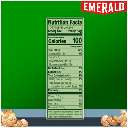 Emerald Nuts Mixed Nuts Variety Pack 18ct (1-Pack) , 100-Calorie Individual Packs , Features Dry Roasted Almonds, Natural Almonds & Walnuts, and Roasted & Salted Cashews