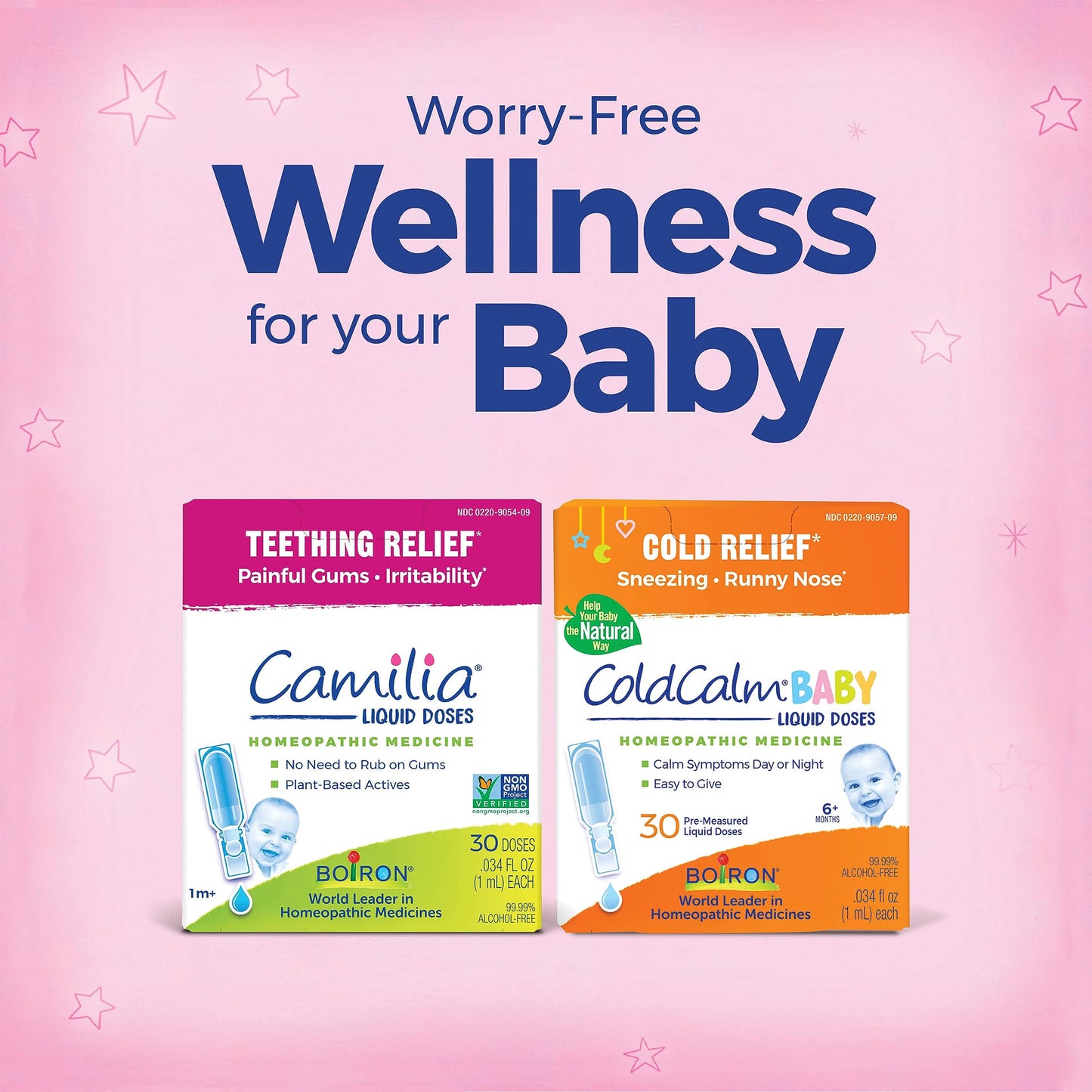 Boiron Camilia Teething Drops for Daytime and Nighttime Relief of Painful or Swollen Gums and Irritability in Babies - 30 Count