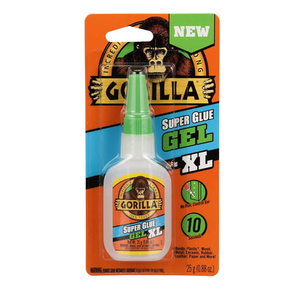 Gorilla Super Glue Gel XL, 25 Gram, Clear, (Pack of 1)