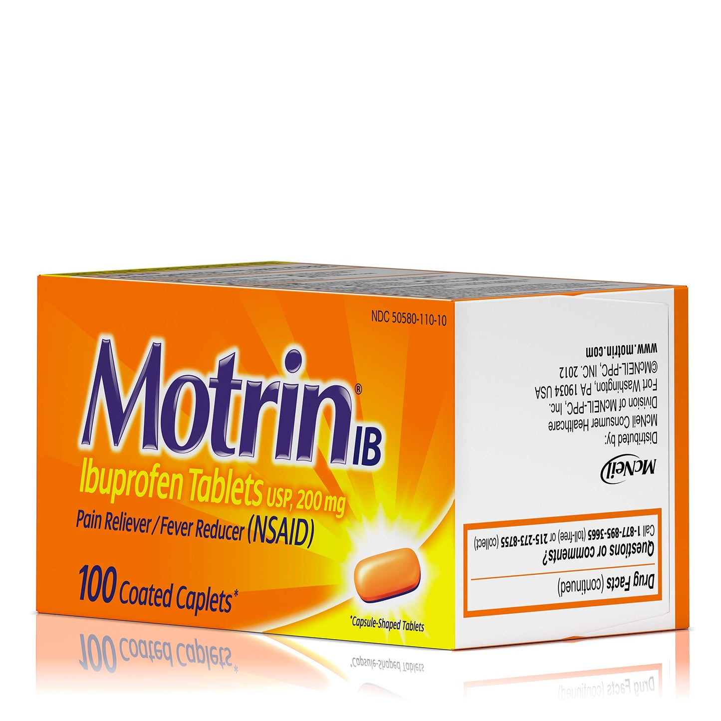 Motrin IB, Ibuprofen 200mg Tablets, Pain Reliever & Fever Reducer for Muscular Aches, Headache, Backache, Menstrual Cramps & Minor Arthritis Pain, NSAID, 225 Ct