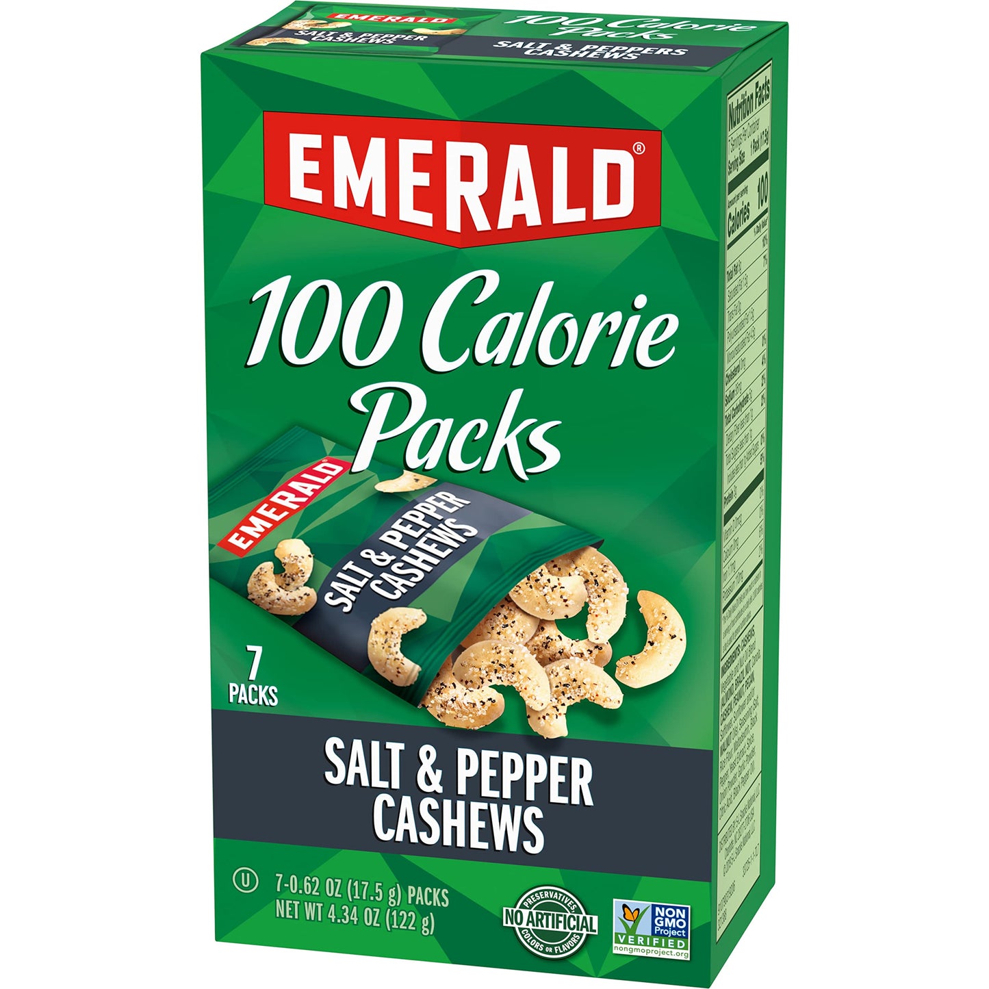 Emerald Nuts Mixed Nuts Variety Pack 18ct (1-Pack) , 100-Calorie Individual Packs , Features Dry Roasted Almonds, Natural Almonds & Walnuts, and Roasted & Salted Cashews