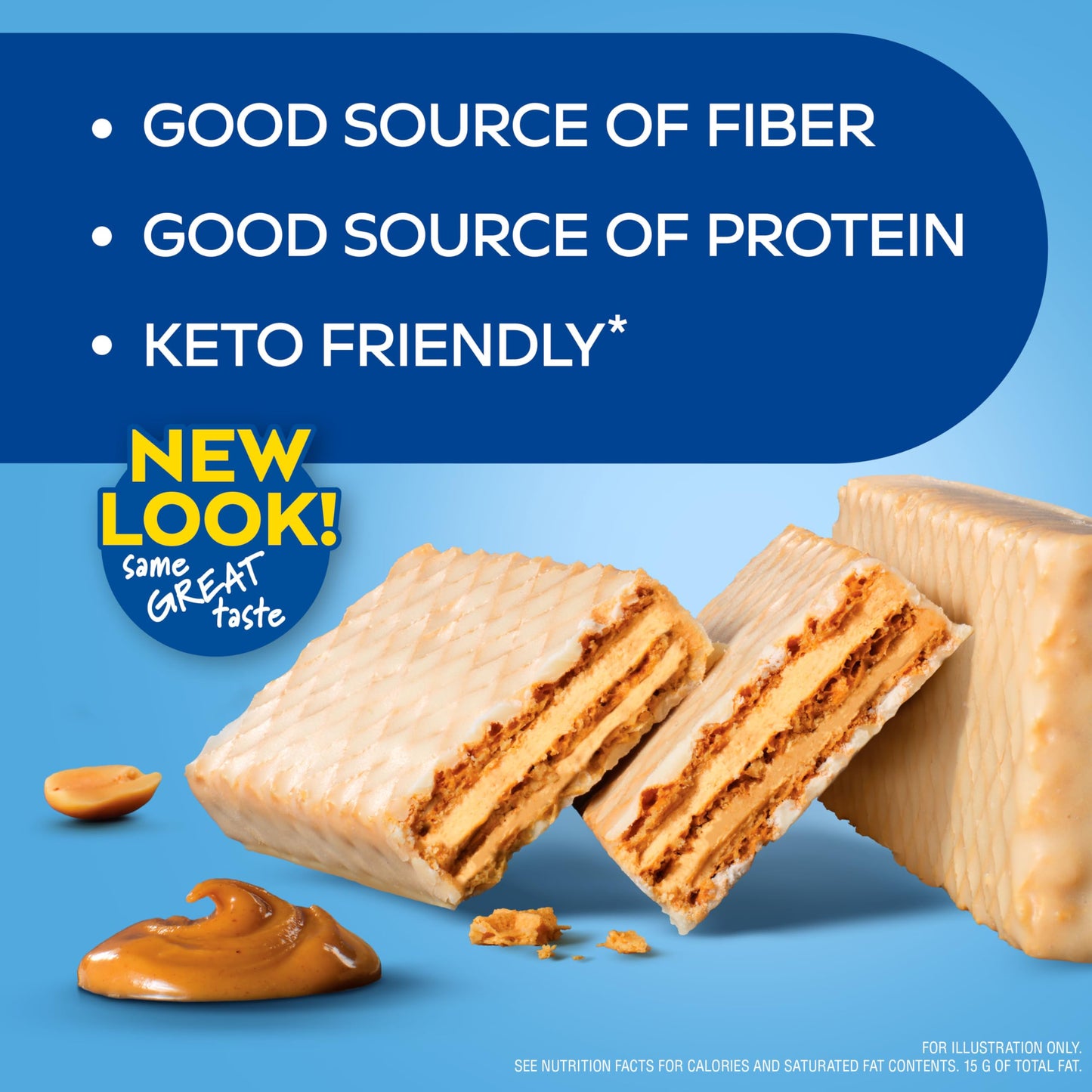 Atkins Peanut Butter Protein Wafer Crisps, Protein Dessert, 4g Net Carb, 1g Sugar, Keto Friendly, 5 Count