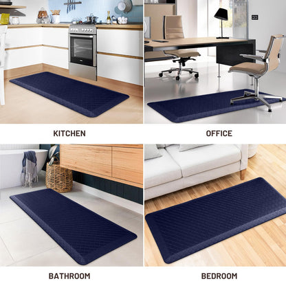 HappyTrends Floor Mat Cushioned Anti-Fatigue ,17.3"x28",Thick Waterproof Non-Slip Mats and Rugs Heavy Duty Ergonomic Comfort Rug for Kitchen,Floor,Office,Sink,Laundry,Black